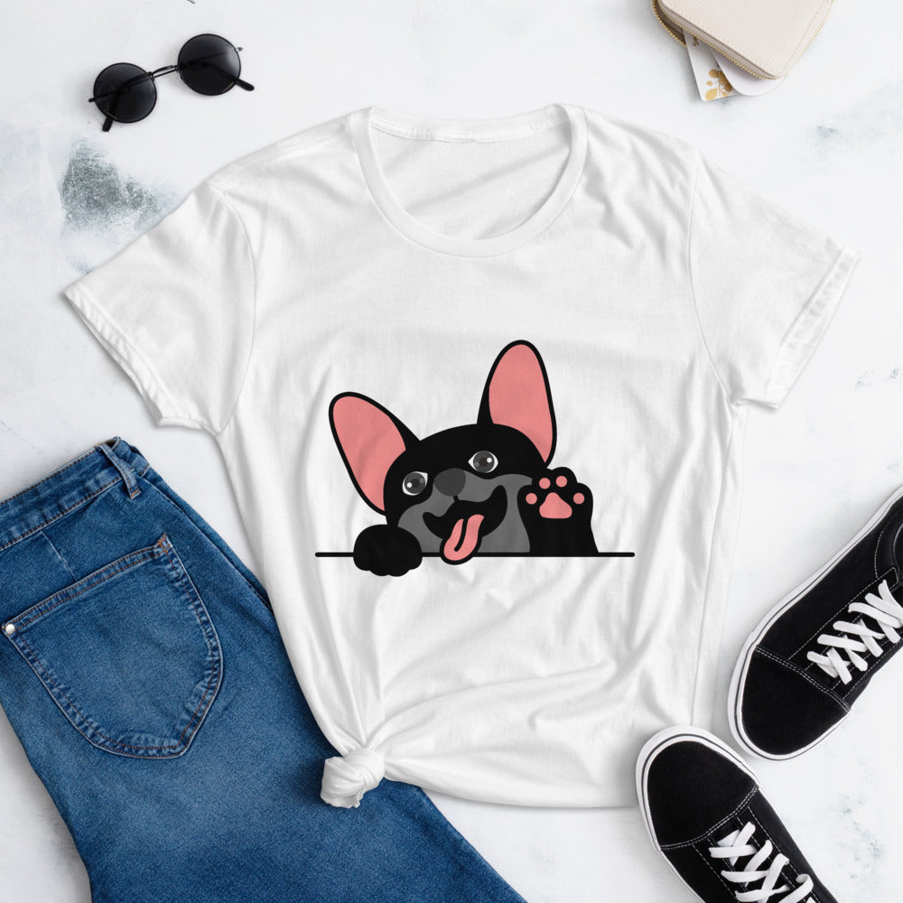 Waving Frenchie - Black